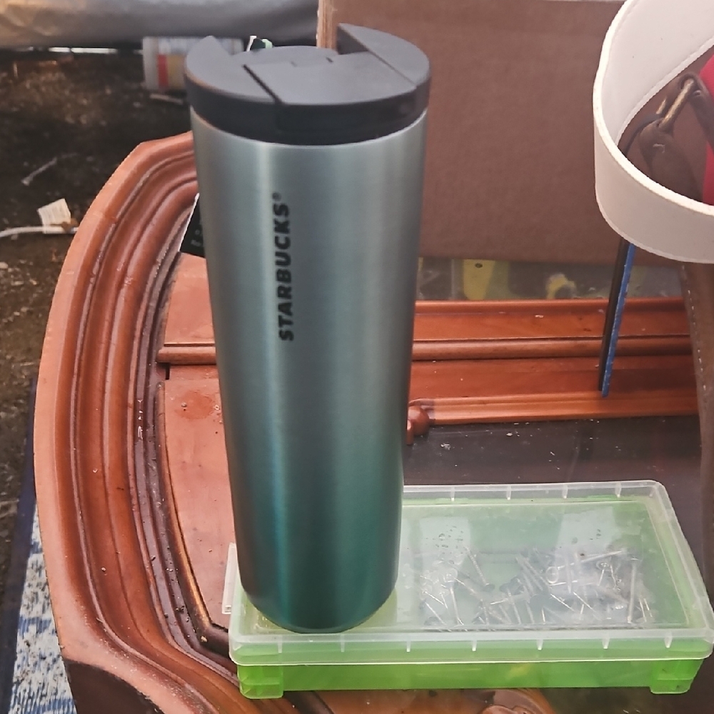 Starbucks Metallic Green Travel Mug